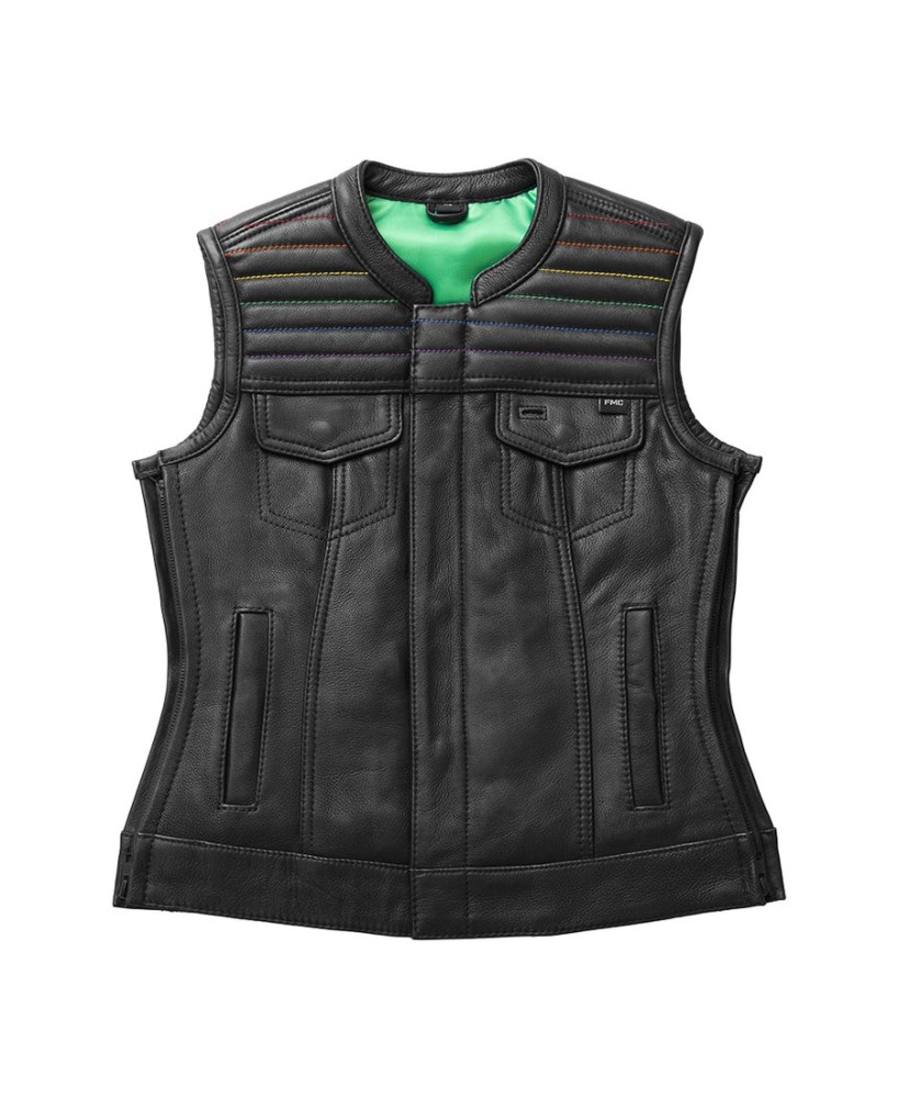 Garland Women's Club Style Leather Vest - Limited Edition