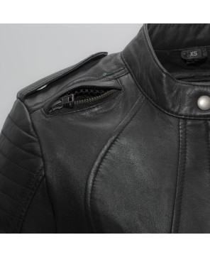 Premium Women's Leather Biker Jacket - Style & Comfort