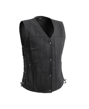 Tiff Lightweight Women's Twill Motorcycle Vest