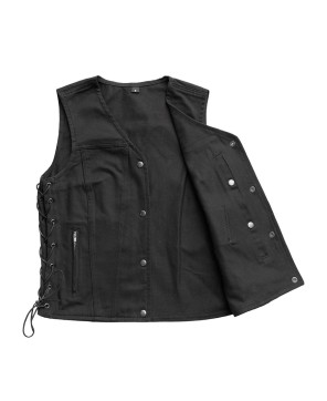 Tiff Lightweight Women's Twill Motorcycle Vest