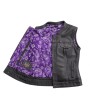 Jessica Women's Club Vest with Purple Stitching