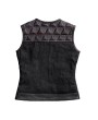 Delta Club Style Motorcycle Vest: Leather and Denim Fusion