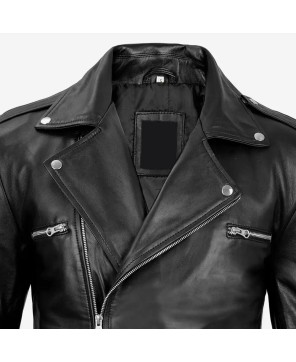 Black Asymmetrical Moto Jacket - Rebel Style Essential