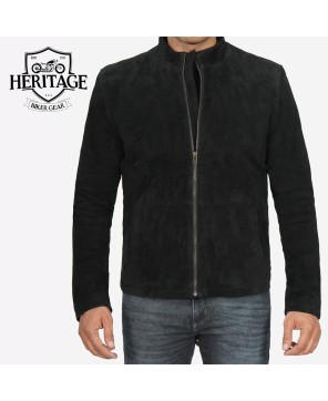 Black Suede Biker Jacket | Men's Real Leather Outerwear