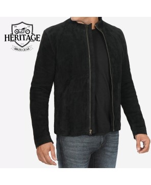 Black Suede Biker Jacket | Men's Real Leather Outerwear