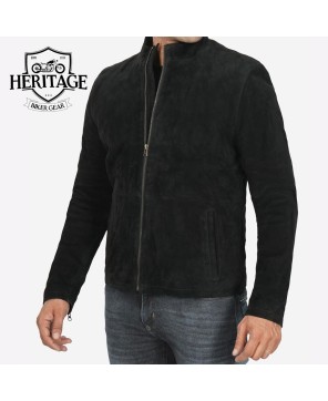 Black Suede Biker Jacket | Men's Real Leather Outerwear