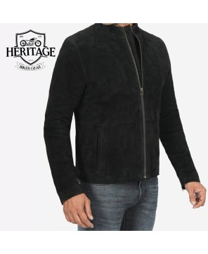 Black Suede Biker Jacket | Men's Real Leather Outerwear