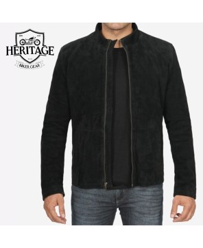 Black Suede Biker Jacket | Men's Real Leather Outerwear