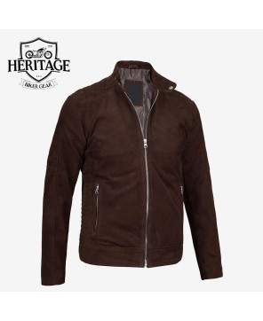 Dark Brown Suede Jacket for Men