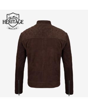 Dark Brown Suede Jacket for Men