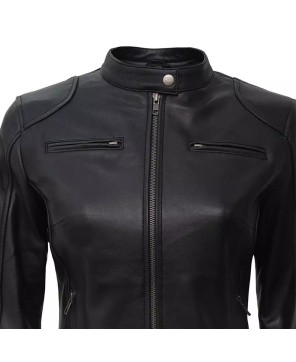 Black Real Leather Biker Jacket - Premium Quality