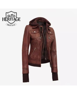 Tralee Women's Dark Brown Leather Jacket