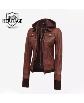 Tralee Women's Dark Brown Leather Jacket