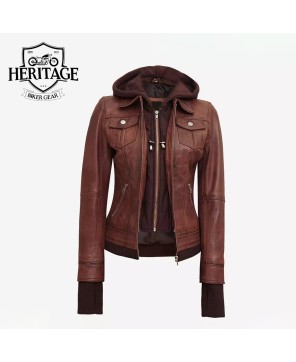 Tralee Women's Dark Brown Leather Jacket