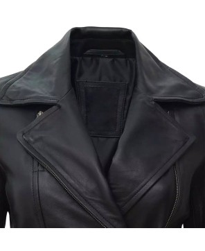 Ramsey Women's Black Leather Biker Jacket