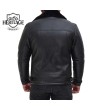 Aviator Black Leather B3 Bomber Jacket for Men