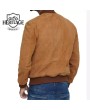 Light Brown Suede Bomber Jacket - Men's Fashion Essential