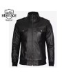 Tyler Men's Black Leather Bomber Jacket - Genuine Lambskin Comfort