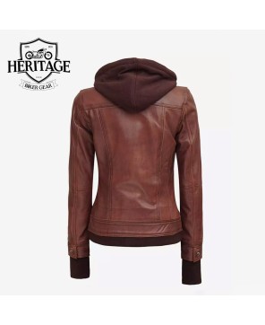 Women's Dark Brown Bomber Jacket