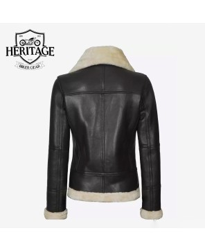 Women's Classic B3 Bomber Leather Jacket - Timeless Style