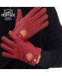 Maroon Leather Gloves for Men