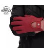 Maroon Leather Gloves for Men