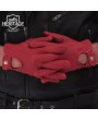 Maroon Leather Gloves for Men