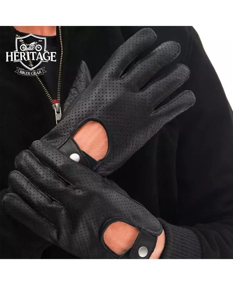 Black Leather Biker Gloves: Ultimate Comfort & Durability