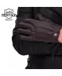 Premium Brown Leather Fingerless Gloves - Stylish & Durable Design