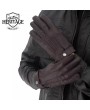 Premium Brown Leather Fingerless Gloves - Stylish & Durable Design