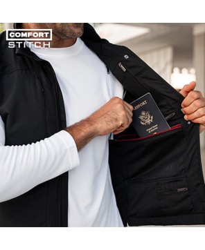 Men's Travel Vest - 26 Pockets, RFID Blocking, Water-Repellent