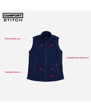 Women's Fireside Fleece Vest - 15 Pockets for Warmth and Essentials