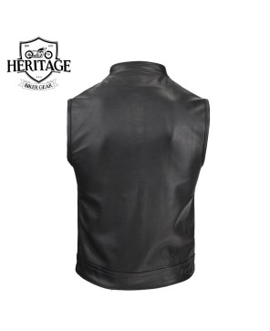 Men's Zippered Rebel Motorcycle Vest - Sons of Anarchy Inspired