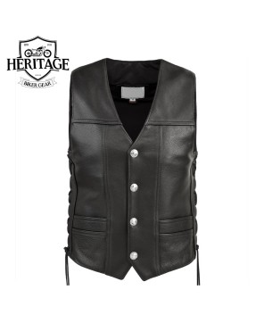 Buffalo Nickel Motorcycle Vest for Men