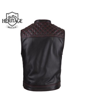 Men's Diamondback Rebel Leather Vest - Customizable and Functional