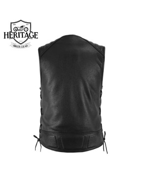 Trooper Motorcycle Vest: Durable Leather