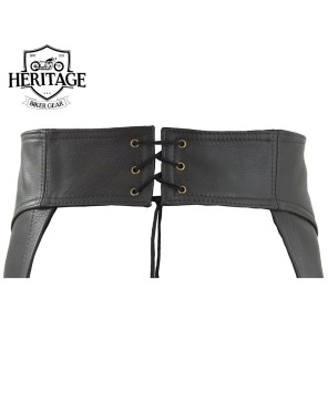 Heavy Duty Leather Motorcycle Chaps for Men