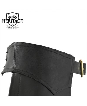 Heavy Duty Leather Motorcycle Chaps for Men