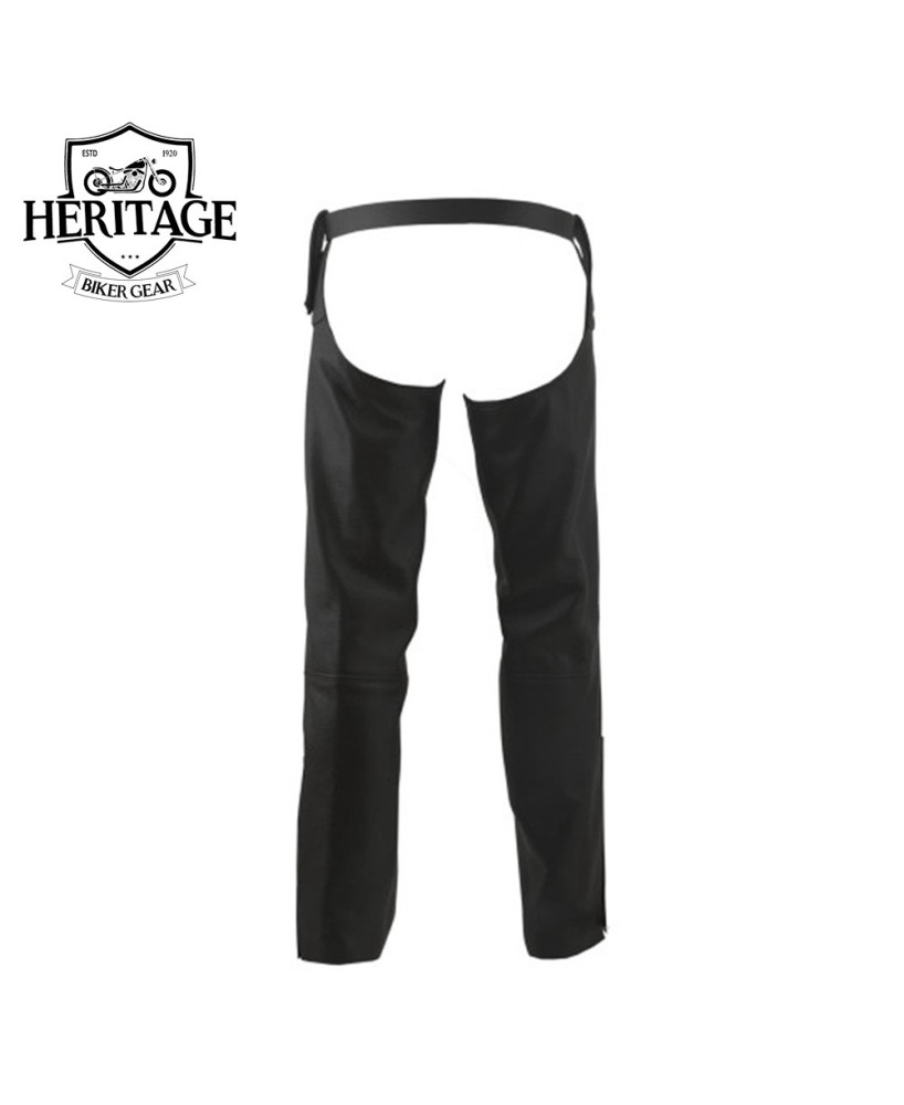 Beltless Leather Motorcycle Chaps | Snap-On Comfort