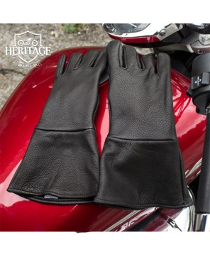 Unlined Deerskin Gauntlets: Durable Motorcycle Gloves