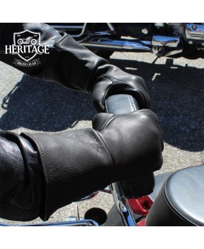 Unlined Deerskin Gauntlets: Durable Motorcycle Gloves