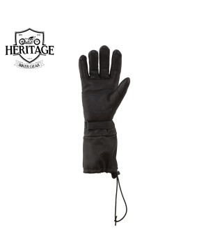 FCL Drawstring Gauntlet Deerskin Motorcycle Gloves