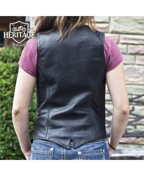 Women's Vixen Motorcycle Vest - Premium Leather Gear