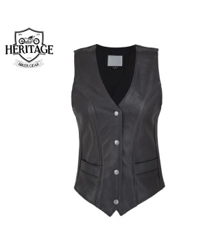 Women's Vixen Motorcycle Vest - Premium Leather Gear