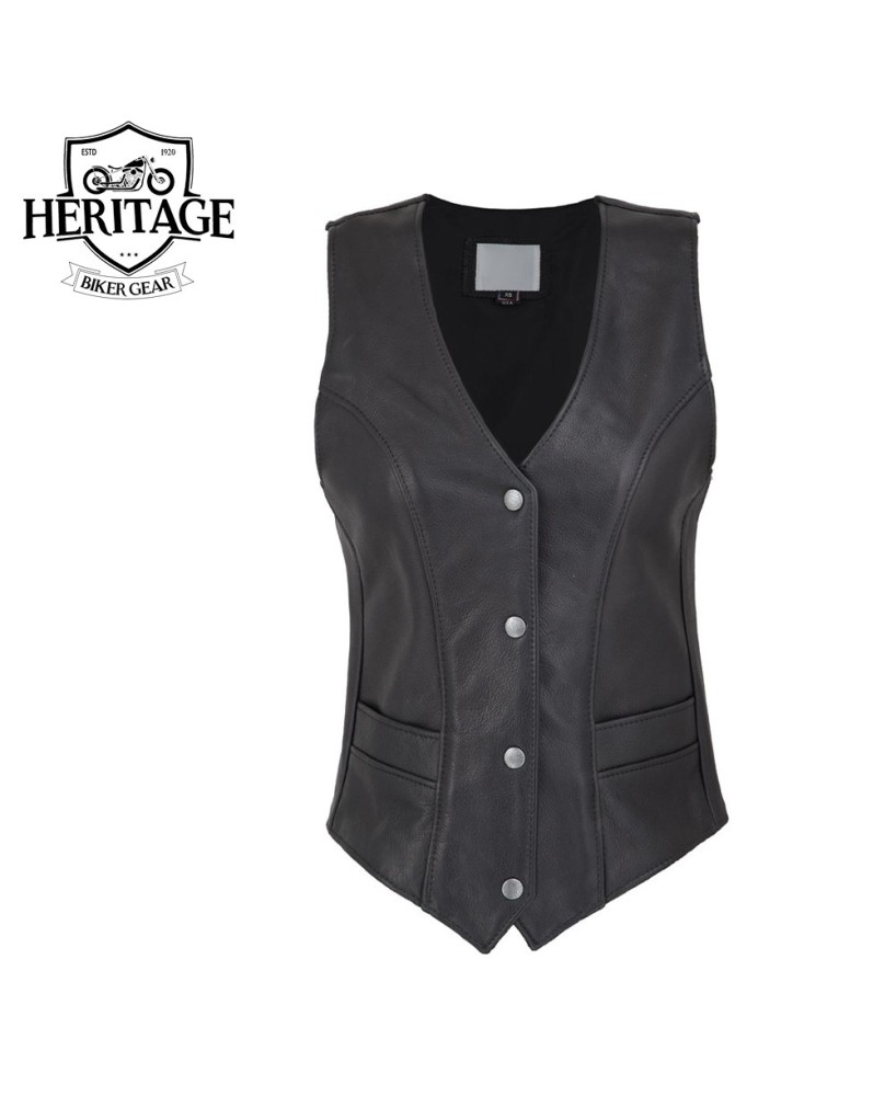 Women's Vixen Motorcycle Vest - Premium Leather Gear