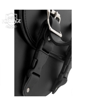 Leather Swing Arm Motorcycle Saddlebag - Custom Bike Accessory