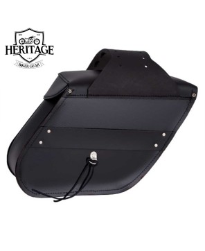 Large Wide Angle Motorcycle Saddlebag | Durable Leather Storage