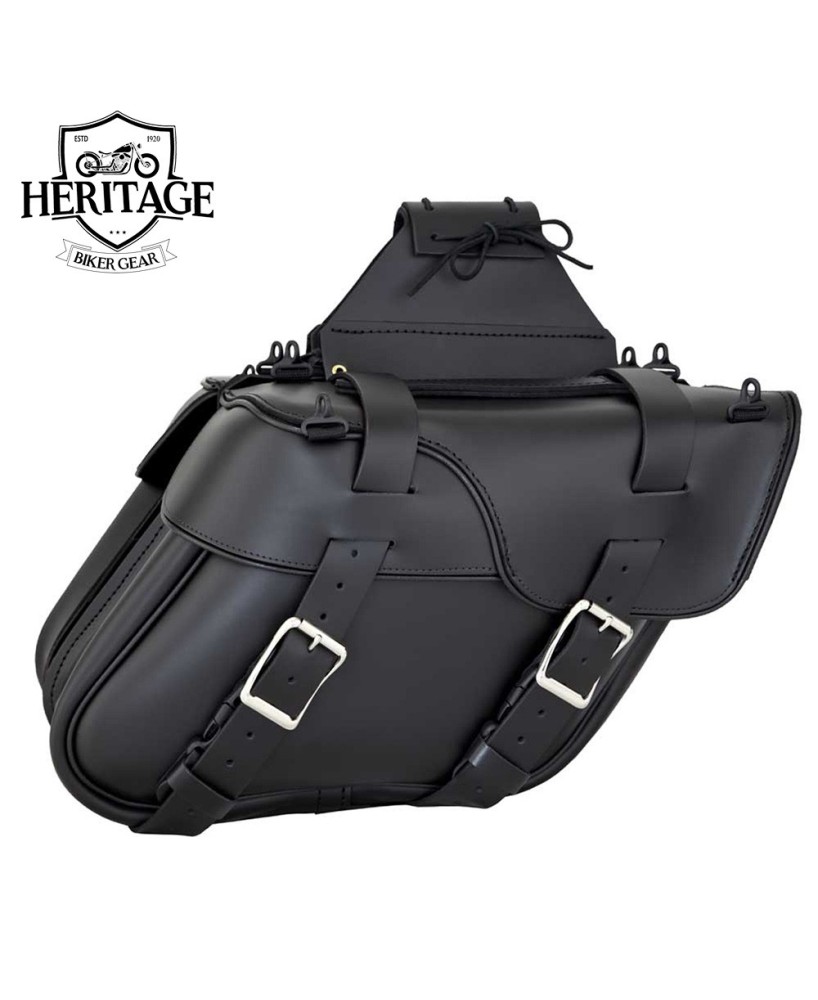 Large Deluxe Wide Angle Split Lid Saddlebag