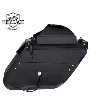 Large Deluxe Wide Angle Split Lid Saddlebag