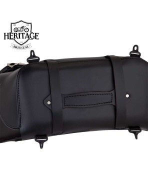 Deluxe Wide Angle Motorcycle Saddlebag - Premium Leather Craft